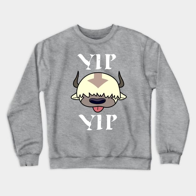 Yip Yip Appa Avatar The Last Airbender Crewneck Sweatshirt by scribblejuice